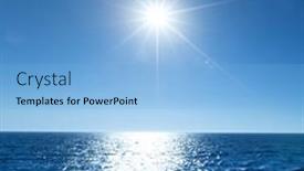  Presentation with calm sea - PPT layouts having blue-sky-over-calm-sea background and a light blue colored foreground