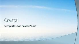  Presentation with ocean surface - Presentation theme enhanced with blue-sky-over-sea background and a sky blue colored foreground