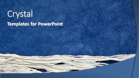  Presentation with sand textured - Slide set consisting of blue-sky-over-snow-sand background and a ocean colored foreground