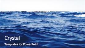  Presentation with sun blue sky and ocean - Audience pleasing slides consisting of blue sky sun and sea backdrop and a ocean colored foreground