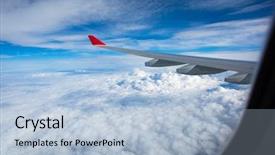  Presentation with spectacular - Beautiful slide set featuring blue sky while traveling fast backdrop and a light blue colored foreground