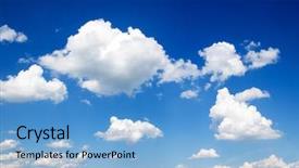  Presentation with cloud - Beautiful slides featuring blue sky with cloud closeup backdrop and a light blue colored foreground