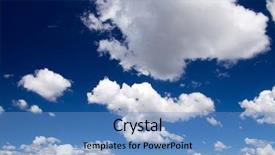  Presentation with law blue sky scales - Beautiful PPT theme featuring blue sky with cloud closeup backdrop and a  colored foreground