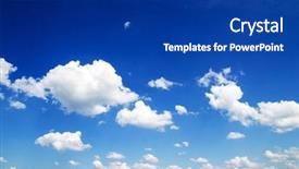  Presentation with law blue sky scales - PPT layouts having blue sky with cloud closeup background and a ocean colored foreground
