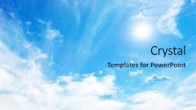  Presentation with blue sky - Slide set with blue sky with cloud closeup background and a light blue colored foreground