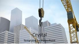  Presentation with animation - Slide set enhanced with blue sky with cloud background and a light gray colored foreground