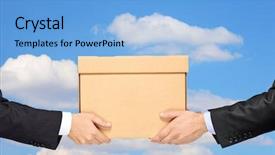  Presentation with cloud - Slides having blue sky with cloud background and a light blue colored foreground