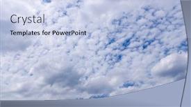  Presentation with blue sky - Colorful slide deck enhanced with blue-sky-with-clouds-background backdrop and a sky blue colored foreground