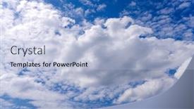  Presentation with sky blue - Theme having blue-sky-with-clouds-background background and a light blue colored foreground