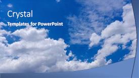  Presentation with blue sky - Audience pleasing PPT layouts consisting of blue-sky-with-clouds-background backdrop and a teal colored foreground