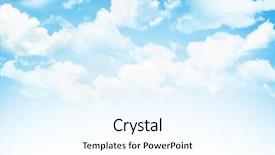  Presentation with sky blue - Audience pleasing presentation design consisting of blue sky with clouds background backdrop and a cool aqua colored foreground