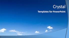  Presentation with law blue sky scales - Beautiful presentation theme featuring blue sky with clouds closeup backdrop and a dark gray colored foreground