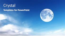  Presentation with sky blue - Presentation theme with blue-sky-with-clouds background and a ocean colored foreground