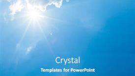  Presentation with lens - Slides featuring blue-sky-with-clouds background and a teal colored foreground