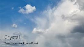  Presentation with storm clouds - Presentation design having blue-sky-with-clouds background and a light gray colored foreground