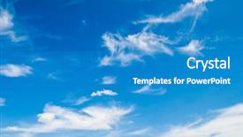  Presentation with dark blue sky stars - Audience pleasing presentation design consisting of blue sky with clouds backdrop and a teal colored foreground