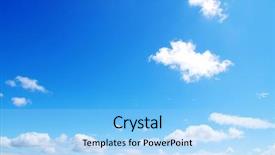  Presentation with sky sun - Presentation theme consisting of blue sky with clouds background and a light blue colored foreground