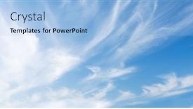  Presentation with light blue - PPT theme featuring blue-sky-with-light-clouds background and a light blue colored foreground