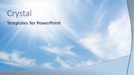  Presentation with bright - Amazing presentation theme having blue-sky-with-light-clouds backdrop and a sky blue colored foreground