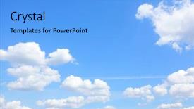  Presentation with light from dark sky god - Audience pleasing slides consisting of blue sky with light cumulus backdrop and a light blue colored foreground