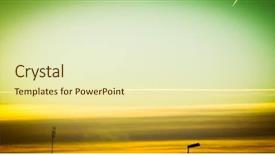  Presentation with white blue vapor trail - PPT layouts with blue sky with plane vapour background and a soft green colored foreground