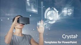  Presentation with blue stars - Beautiful slide deck featuring blue sky with stars backdrop and a seafoam green colored foreground