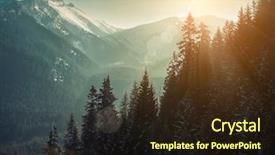  Presentation with winter blue - Beautiful slide set featuring blue sky with sun light backdrop and a wine colored foreground