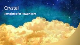  Presentation with twinkling stars - Audience pleasing PPT layouts consisting of blue sky with twinkling stars backdrop and a navy blue colored foreground