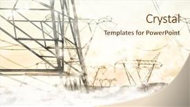  Presentation with plain clear navy blue blue and white cloudy - Slide deck consisting of blue sky with white clouds background and a cream colored foreground