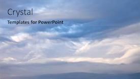  Presentation with sky blue - Audience pleasing theme consisting of blue-sky-with-white-clouds backdrop and a light blue colored foreground