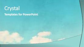  Presentation with sky blue - Audience pleasing slides consisting of blue sky with white clouds in grunge style backdrop and a teal colored foreground