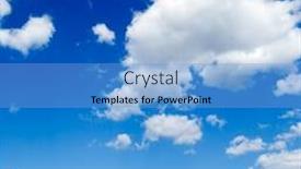  Presentation with blue sky - Presentation consisting of blue-sky-with-white-clouds background and a light blue colored foreground