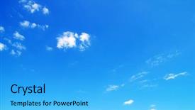  Presentation with rain clouds - PPT theme enhanced with blue sky with white clouds background and a cyan colored foreground