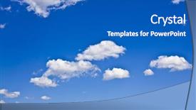  Presentation with cloud - Theme enhanced with blue sky with white clouds background and a teal colored foreground