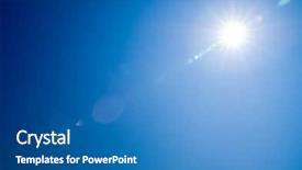  Presentation with blue sky - Beautiful slide set featuring blue sky backdrop and a teal colored foreground