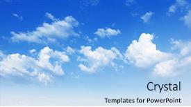  Presentation with dubai skyline on blue sky - Presentation theme having blue sky background and a light blue colored foreground