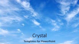  Presentation with cloud - Amazing presentation theme having blue sky backdrop and a light blue colored foreground