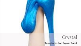  Presentation with blue - Beautiful theme featuring blue-slime-in-hand-isolated backdrop and a white colored foreground