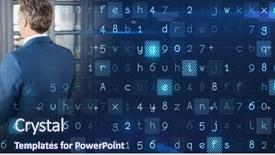  Presentation with blue handshake - Cool new theme with blue smart tech transition backdrop and a navy blue colored foreground