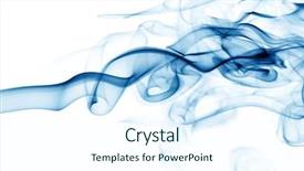  Presentation with smoke - Presentation theme having blue smoke abstract background background and a sky blue colored foreground