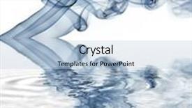  Presentation with abstract blue white - Presentation theme consisting of blue smoke abstract in white background with reflection background and a light blue colored foreground