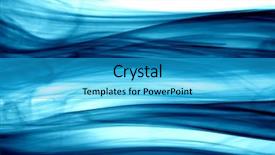  Presentation with blue swoosh abstract design - Audience pleasing presentation design consisting of blue smoke natural abstract background backdrop and a teal colored foreground