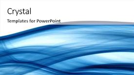  Presentation with blue waves - Cool new presentation theme with blue smoke natural abstract backgrounds backdrop and a  colored foreground