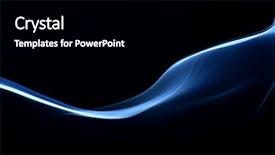 Presentation with light waves - Amazing presentation theme having blue smoke on black backdrop and a black colored foreground