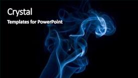  Presentation with black and blue - Theme featuring blue smoke on black background and a black colored foreground