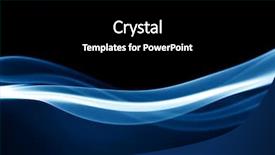  Presentation with light waves - Amazing presentation design having blue smoke backdrop and a black colored foreground