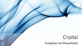  Presentation with light waves - Colorful presentation theme enhanced with blue smoke backdrop and a white colored foreground