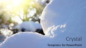  Presentation with forest - Presentation design featuring blue-snowdrift-in-a-forest background and a light blue colored foreground