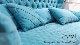  Presentation with blue design - Audience pleasing slide set consisting of blue sofa backdrop and a light blue colored foreground