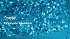  Presentation with blue sparkle - Colorful slide deck enhanced with blue sparkle background backdrop and a teal colored foreground